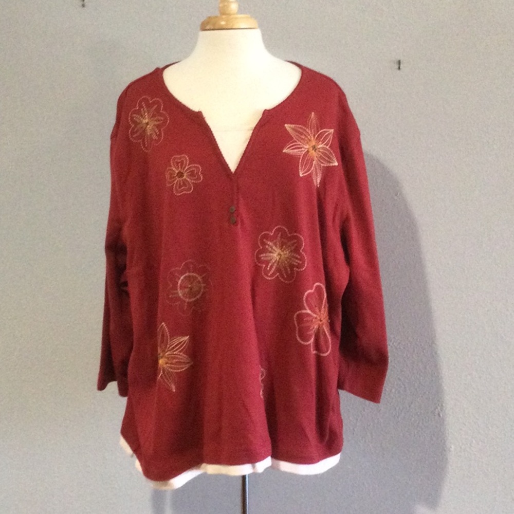 Alfred Dunner Women's 3X Top